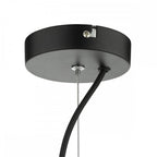 ZUL0122 Zula 1 Light Single Pendant Black Clear Glass