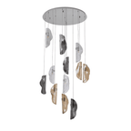 NL90529 Washington 12 Light Pendant Polished Chrome, Clear, Amber & Smoked Glass