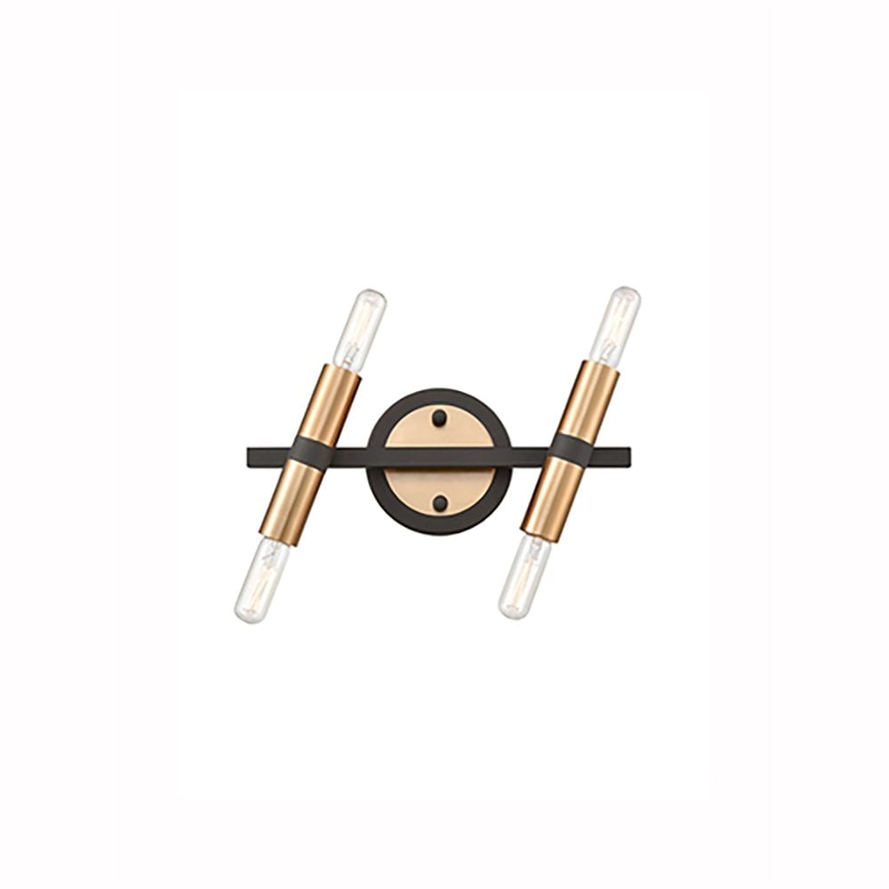 FL2418-4 Anglit 4 Light Wall Light Black Gold