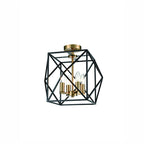 FL2417-4 Anglit 4 Light Cage Fitting Pendant Black Gold
