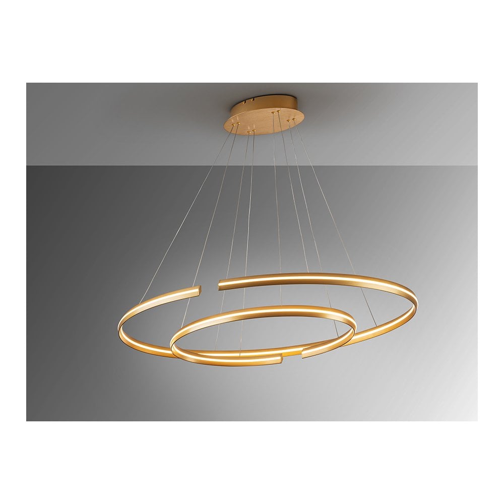 652043B Elipse LED Pendant Gold Opal Dimmable