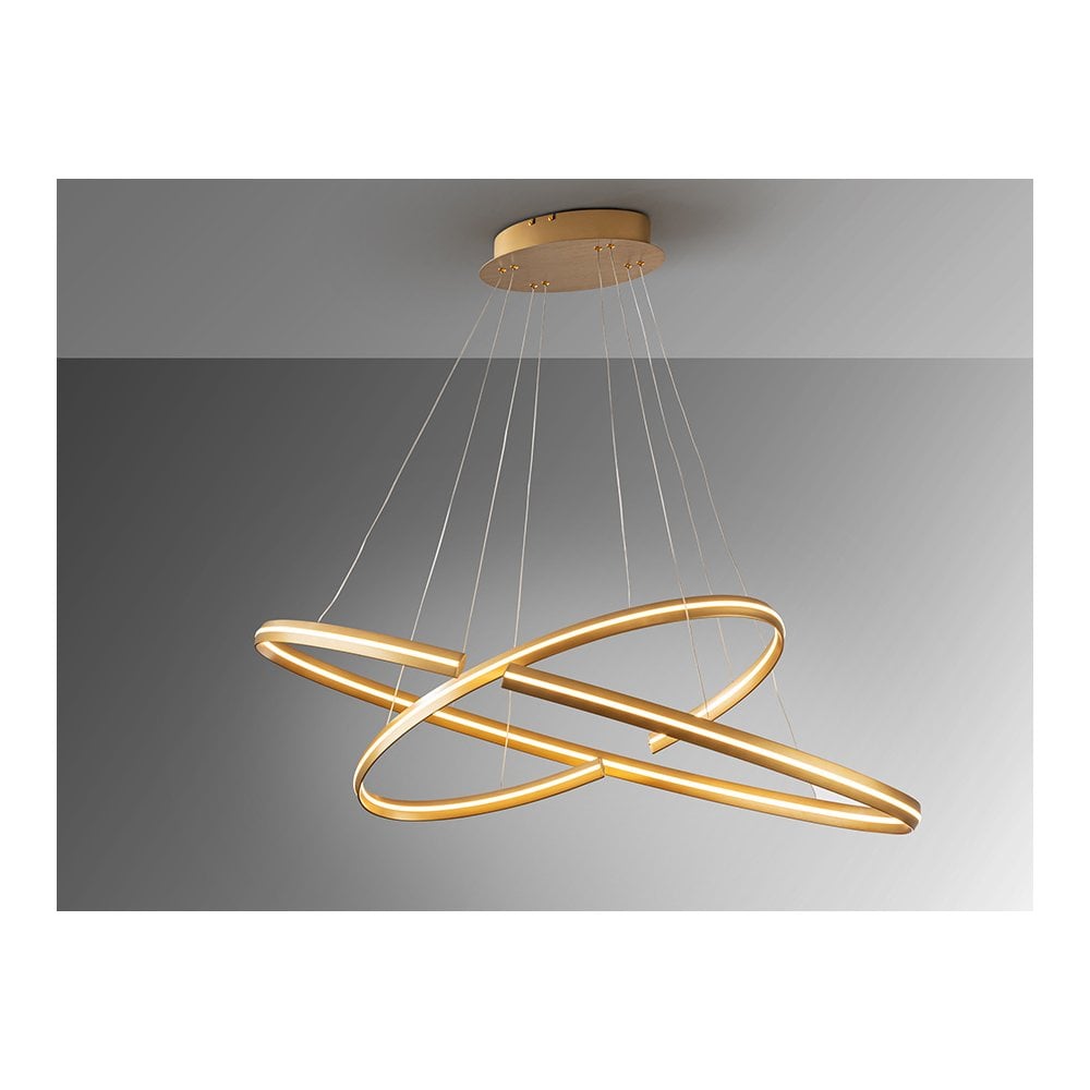 652043B Elipse LED Pendant Gold Opal Dimmable