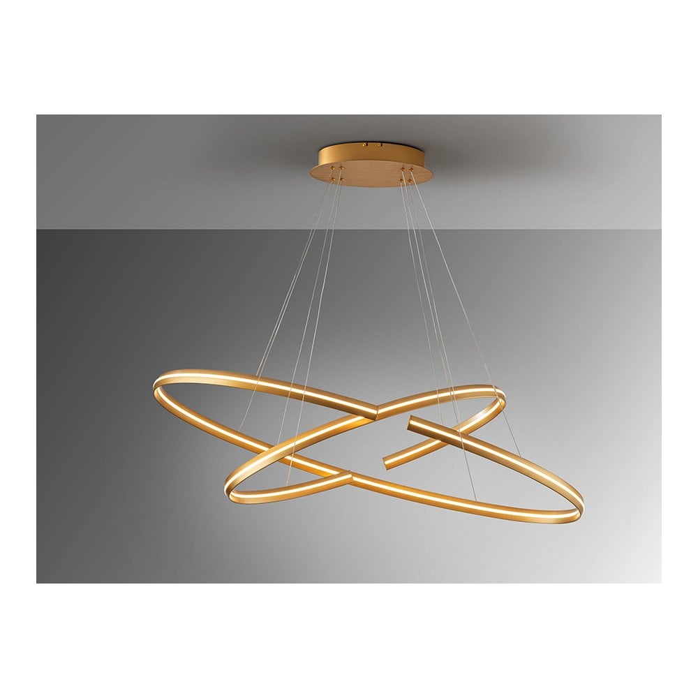 652043B Elipse LED Pendant Gold Opal Dimmable