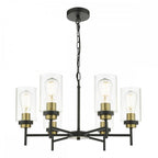 ABE0654 Abel 6 Light Pendant Satin Black Glass
