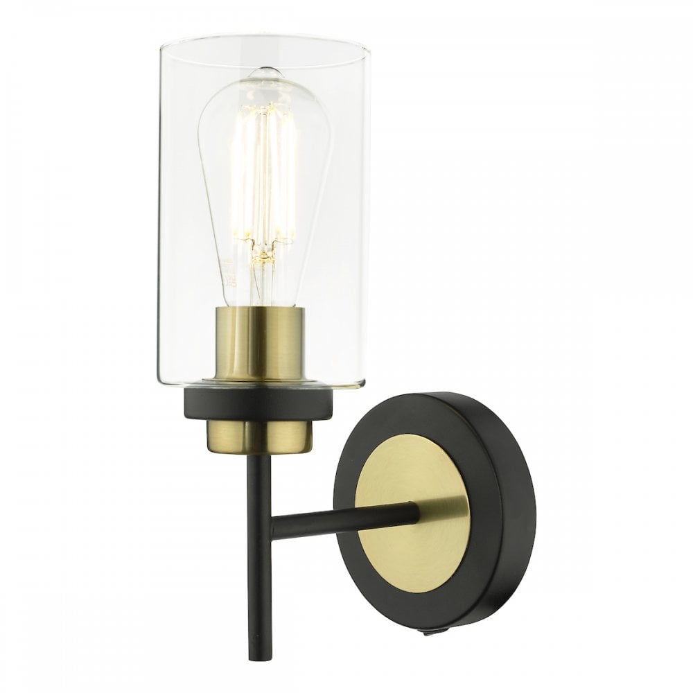 ABE0754 Abel Wall Light Satin Black & Gold