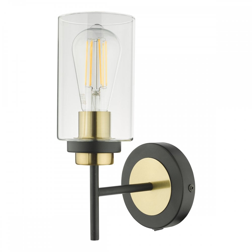 ABE0754 Abel Wall Light Satin Black & Gold