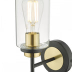 ABE0754 Abel Wall Light Satin Black & Gold