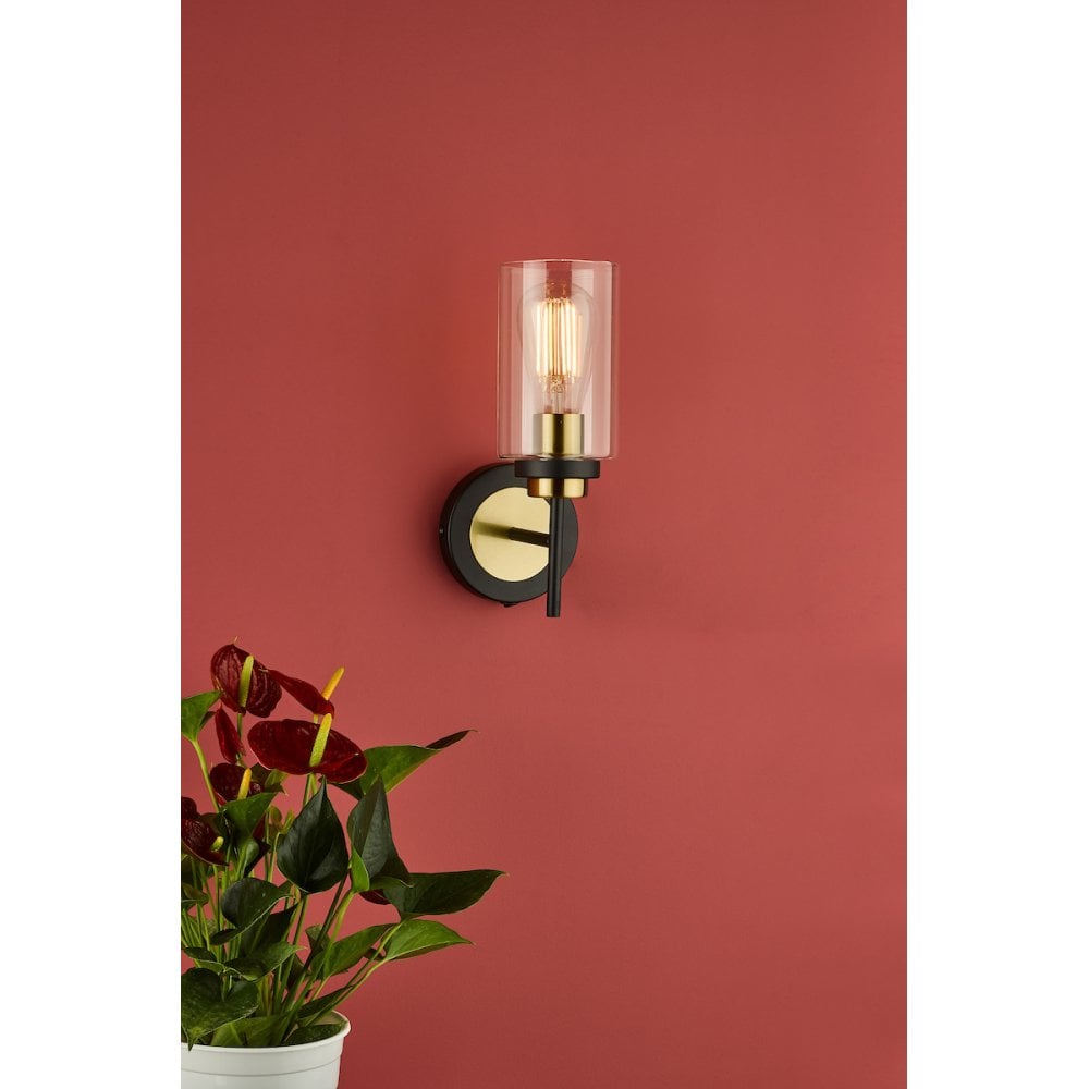 ABE0754 Abel Wall Light Satin Black & Gold