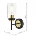 ABE0754 Abel Wall Light Satin Black & Gold