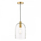 ARC0163 Archie Pendant Satin Bronze Glass
