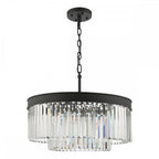 CEL0622 Celeus 6 Light Chandelier Anthracite & Crystal