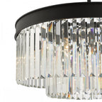 CEL0622 Celeus 6 Light Chandelier Anthracite & Crystal (S)