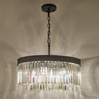 CEL0622 Celeus 6 Light Chandelier Anthracite & Crystal (S)