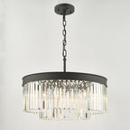 CEL0622 Celeus 6 Light Chandelier Anthracite & Crystal