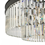 CEL0822 Celeus 8 Light Chandelier Anthracite & Crystal