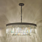 CEL0822 Celeus 8 Light Chandelier Anthracite & Crystal