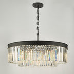 CEL0822 Celeus 8 Light Chandelier Anthracite & Crystal