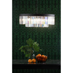 CEL0822 Celeus 8 Light Chandelier Anthracite & Crystal