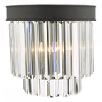 CEL0922 Celeus 2 Light Wall Light Anthracite & Crystal