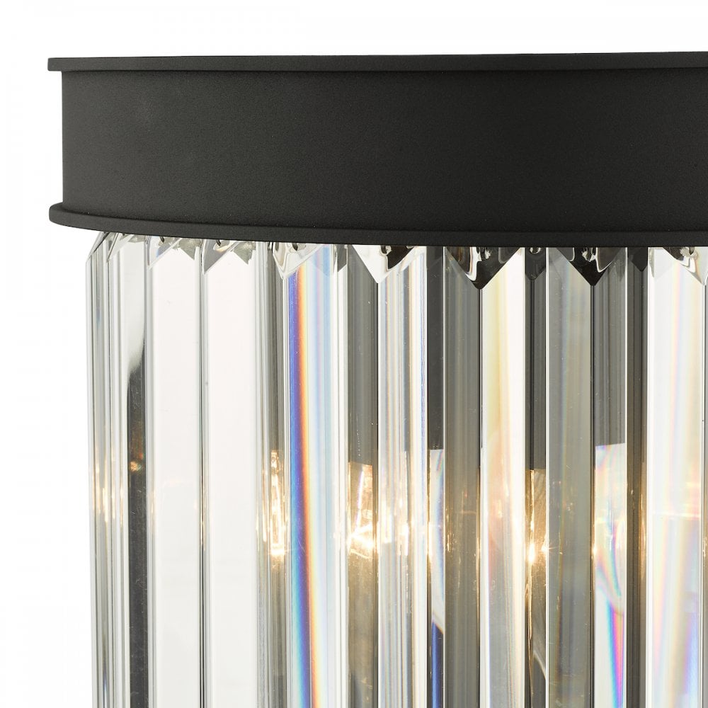 CEL0922 Celeus 2 Light Wall Light Anthracite & Crystal