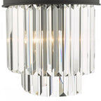 CEL0922 Celeus 2 Light Wall Light Anthracite & Crystal