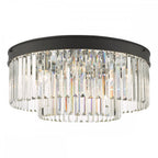 CEL4822 Celeus 6 Light Flush Matt Anthracite & Crystal