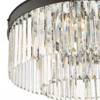 CEL4822 Celeus 6 Light Flush Matt Anthracite & Crystal