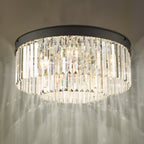 CEL4822 Celeus 6 Light Flush Matt Anthracite & Crystal