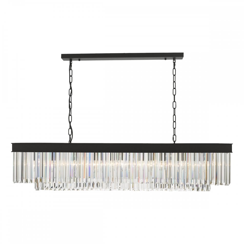 CEL6422 Celeus 6 Light Bar Pendant Anthracite & Crystal