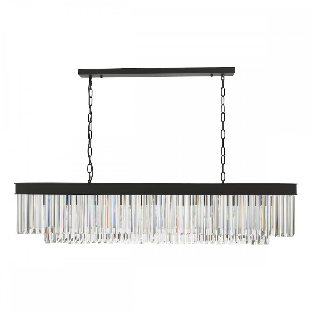 CEL6422 Celeus 6 Light Bar Pendant Anthracite & Crystal