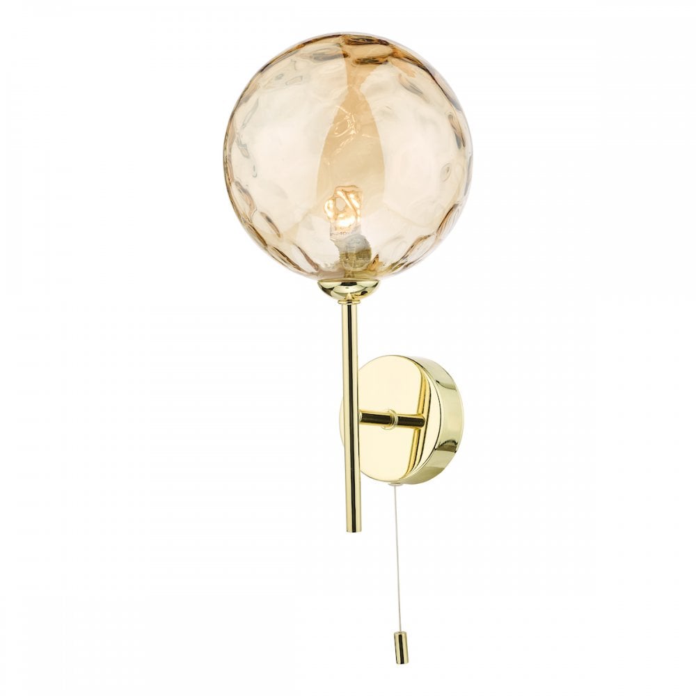 COH0735-11 Cohen Wall Light Polished Gold Champagne Glass