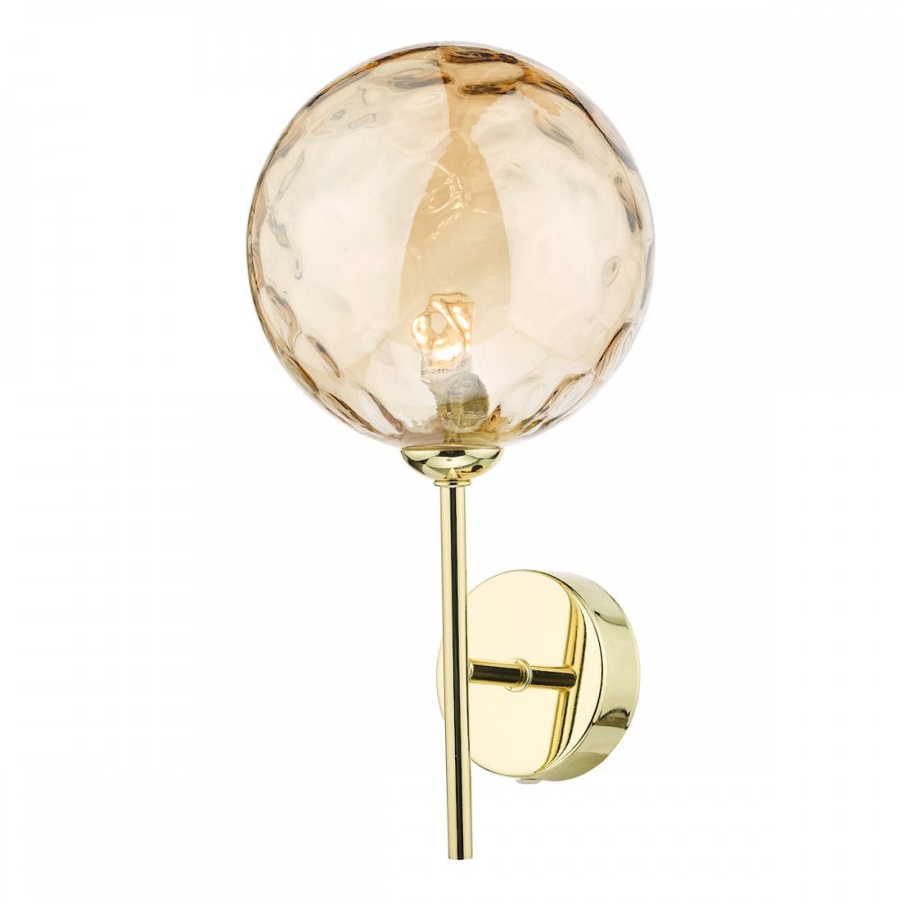 COH0735-11 Cohen Wall Light Polished Gold Champagne Glass
