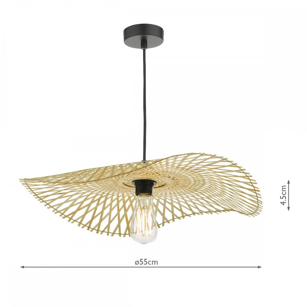 DEJ6529 Deja Easy Fit Pendant Natural Rattan