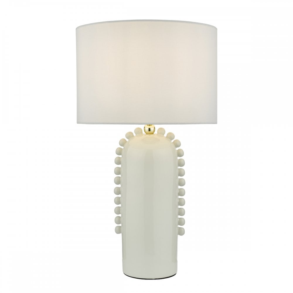 DOL4202 Dolce Table Lamp White Ceramic With Shade