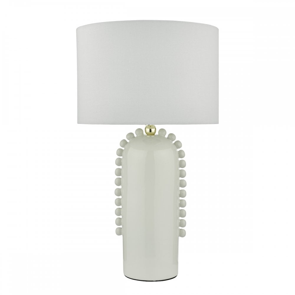 DOL4202 Dolce Table Lamp White Ceramic With Shade