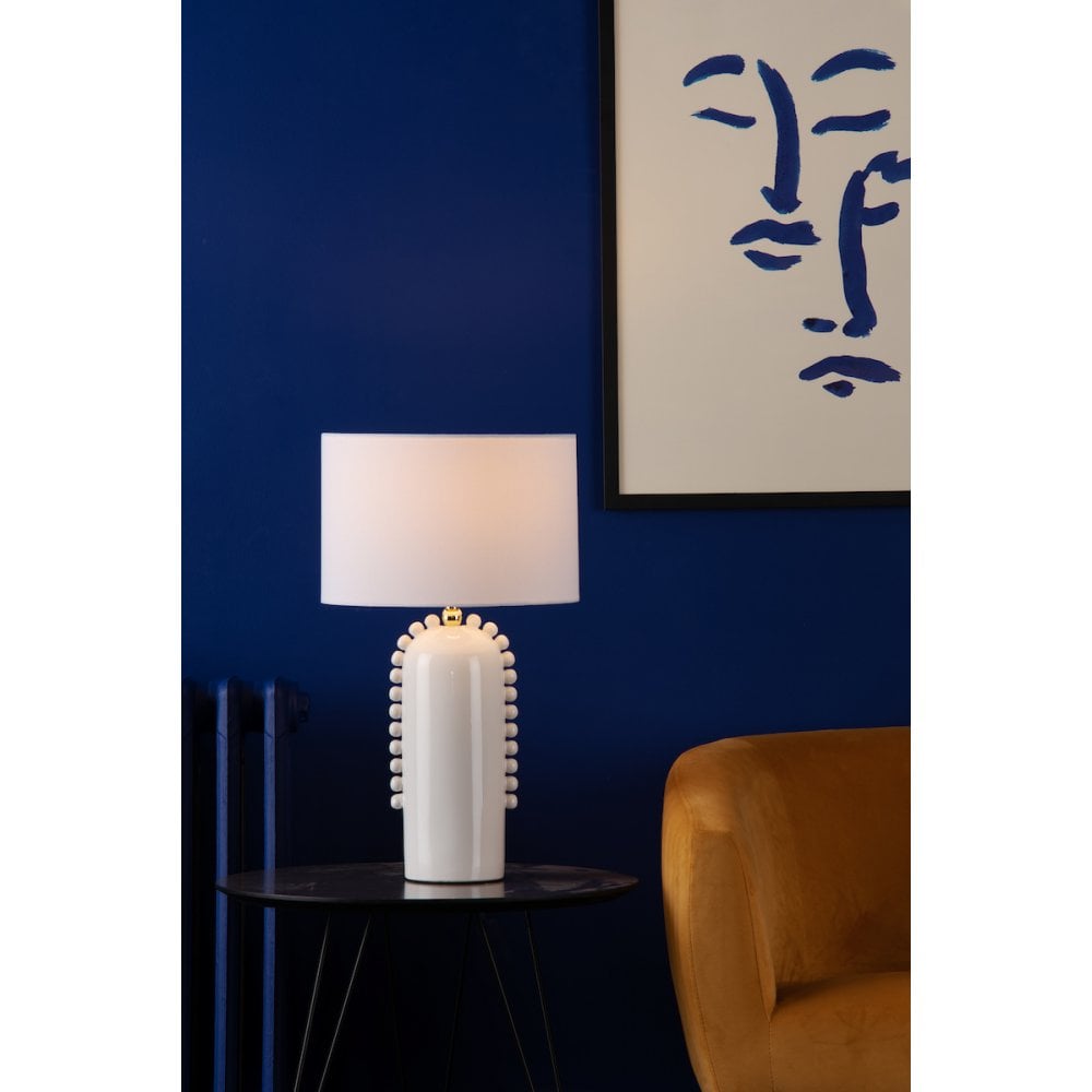 DOL4202 Dolce Table Lamp White Ceramic With Shade