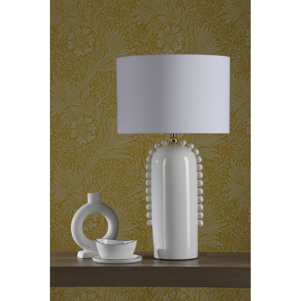 DOL4202 Dolce Table Lamp White Ceramic With Shade