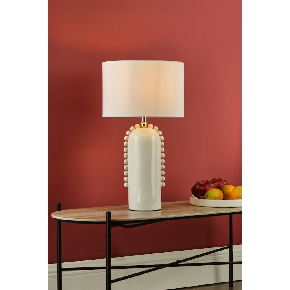 DOL4202 Dolce Table Lamp White Ceramic With Shade