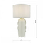 DOL4202 Dolce Table Lamp White Ceramic With Shade