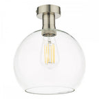 EME4861-E03 Emerson Semi Flush Antique Chrome Round Clear Glass