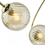 ETT6435 Etta 6 Light Semi Flush Polished Gold Champagne Glass