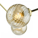 ETT6435 Etta 6 Light Semi Flush Polished Gold Champagne Glass