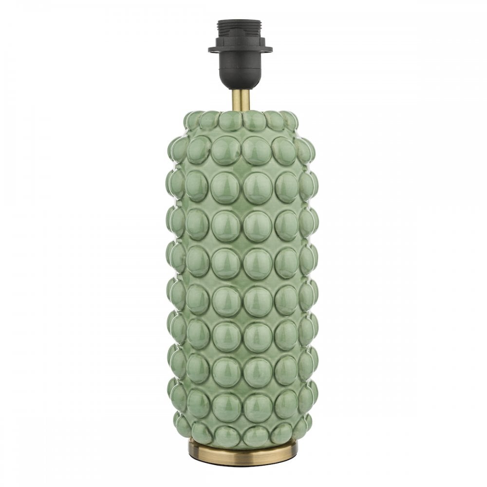 ETZ4224 Etzel Table Lamp Green Antique Brass With Shade