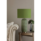 ETZ4224 Etzel Table Lamp Green Antique Brass With Shade