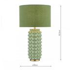 ETZ4224 Etzel Table Lamp Green Antique Brass With Shade