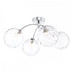 IZZ0450-12 Izzy 4 Light Semi Flush Polished Chrome Clear Dimpled Glass