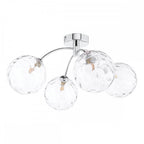 IZZ0450-12 Izzy 4 Light Semi Flush Polished Chrome Clear Dimpled Glass