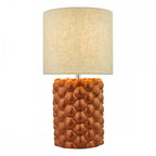 JAY4211 Jayden Table Lamp Orange Glaze With Shade