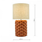JAY4211 Jayden Table Lamp Orange Glaze With Shade