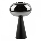 JEN4222 Jensen Table Lamp Smoked Glass Satin Black